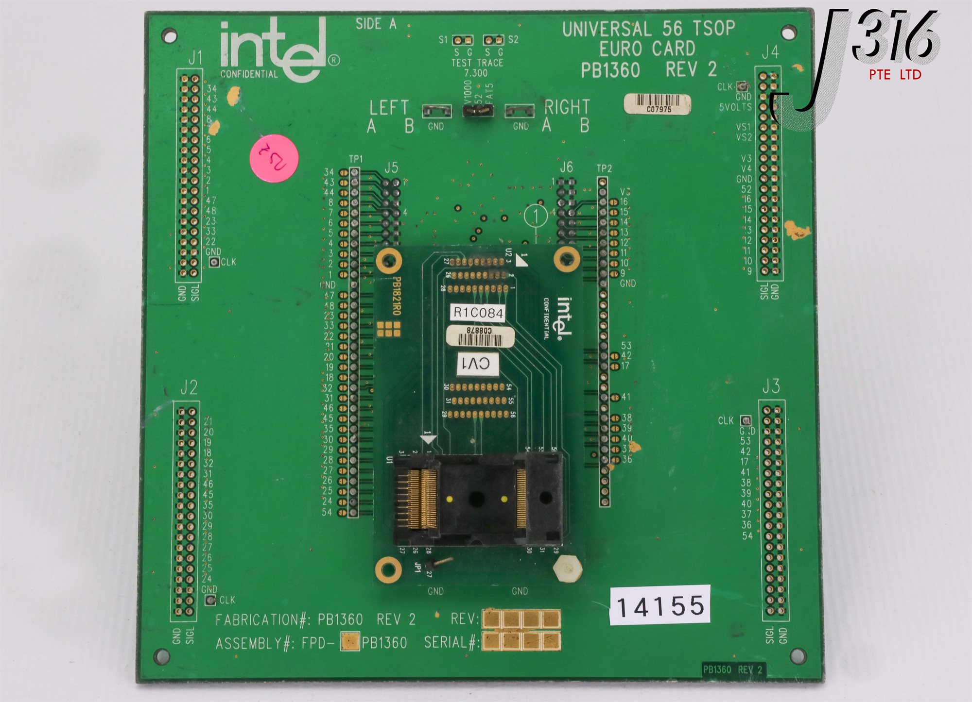 vintage an・an no.29 14155 INTEL PCB, UNIVERSAL 56 TSOP EURO CARD, ASSY, FPD-PB1360